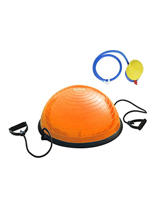 Delta Uluslararası Standart Ebatlarda 62 Cm Çap Bosu Ball Bosu Topu Turuncu Pilates Denge Aleti Pompalı