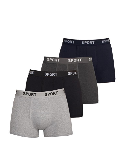 4 lü Ekonomik Klasik Likralı Sport Erkek Boxer 1129