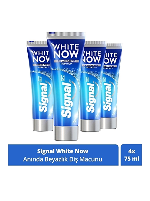 Signal White Now Anında + 1 Ton Beyaz Dişler Diş Macunu 75 ml x 4 Adet