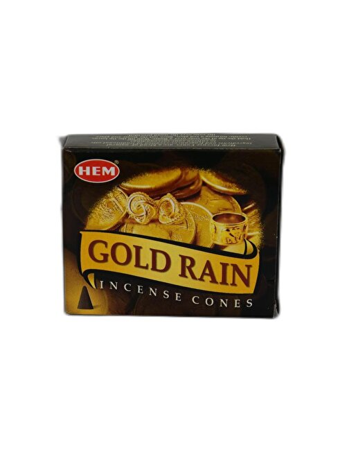 Hem Tütsü Altın Yağmuru Kokulu 10 Konik Tütsü Gold Rain Incense Cones