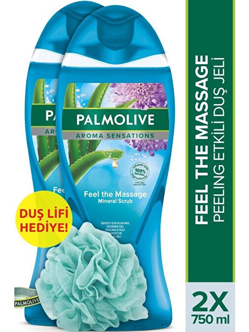 Palmolive Aroma Sensations Feel The Massage Banyo Ve Duş Jeli 750 ml  x 2 Adet + Duş Lifi Hediye