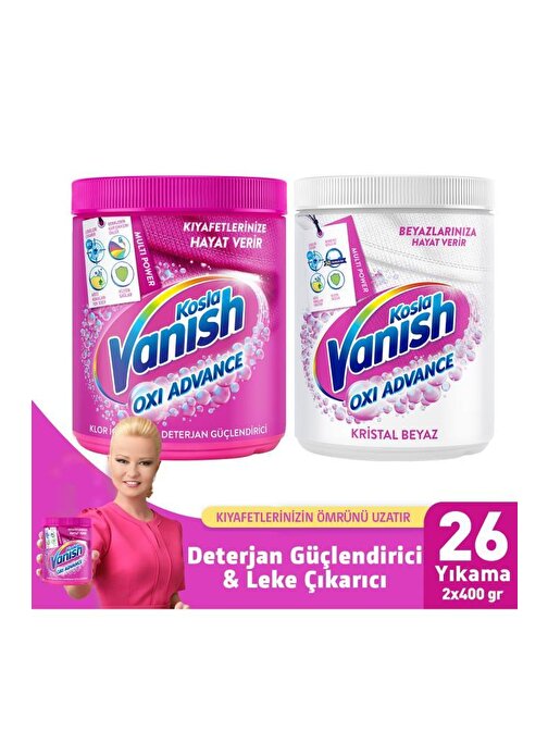 Vanish Multipower Pembe + Beyaz Toz 400 gr x2