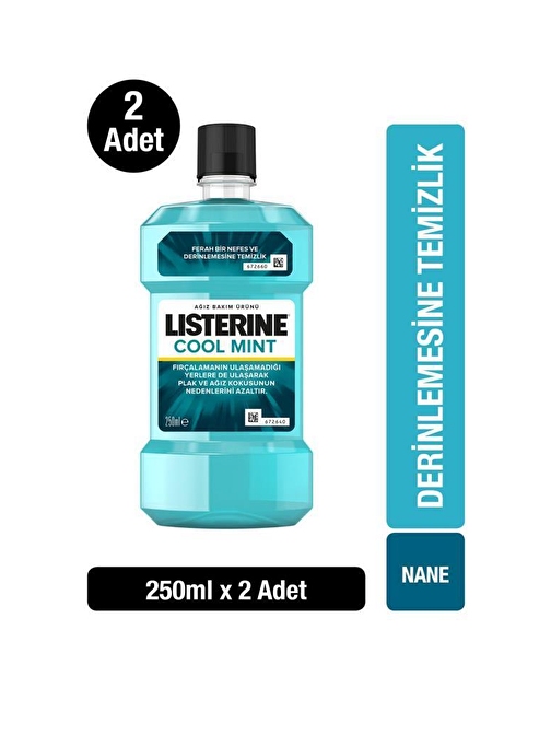 Listerine Cool Mint Ağız Bakım Suyu 2 x 250 ml