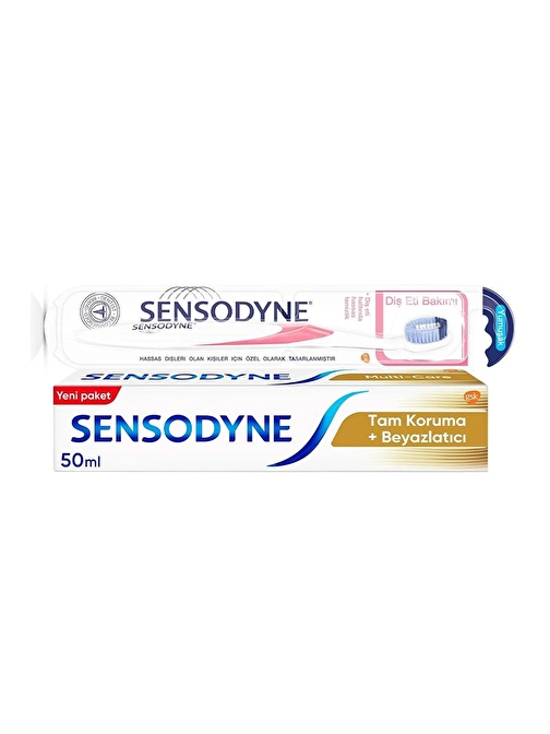 Sensodyne Tam Koruma Diş Macunu 50 ml + Diş Eti Bakımı Diş Fırçası