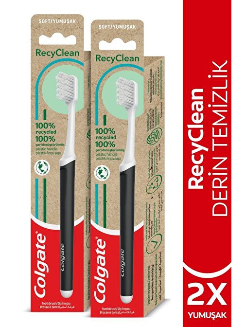 Colgate Recyclean Derin Temizlik Yumuşak Diş Fırçası 2 Adet
