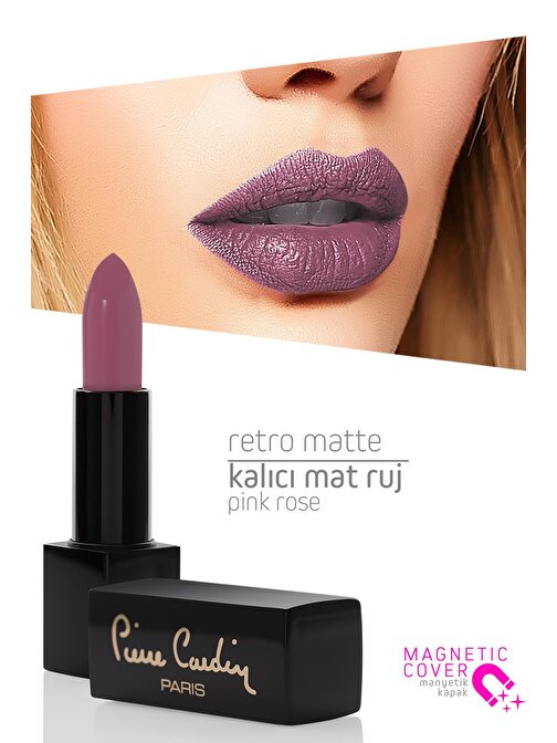 Pierre Cardin Retro Matte Lipstick - Pink Rose - 136