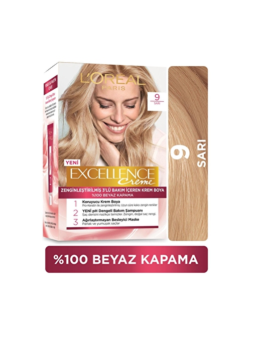 L'Oréal Paris Excellence Creme Saç Boyası - 9 Sarı