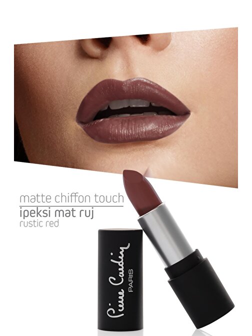 Pierre Cardin Matte Chiffon Touch Lipstick - Rustic Red -186