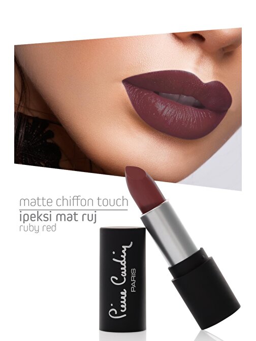 Pierre Cardin Matte Chiffon Touch Lipstick - Ruby Red -192