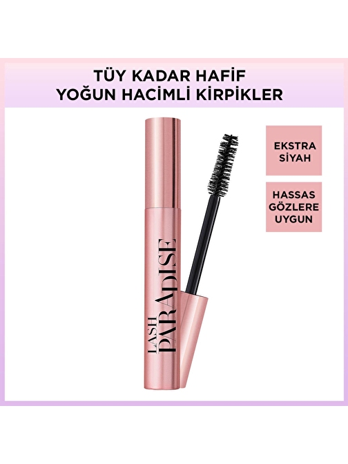 L'Oréal Paris Lash Paradise Intense Black Ekstra Siyah Maskara