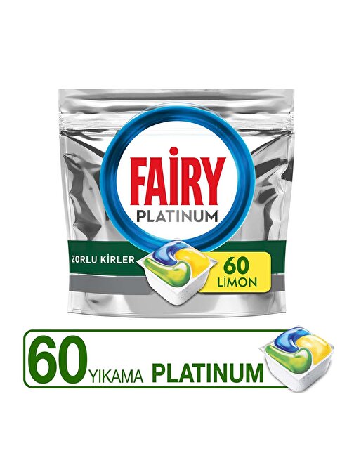 Fairy Platinum Bulaşık Deterjanı Kapsülü Limon 60 Yıkama