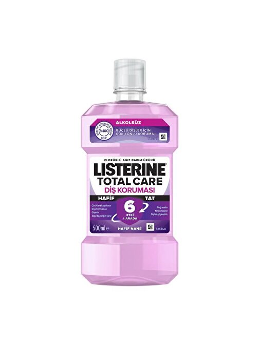 Listerine Total Care Hafif Tat Alkolsüz Ağız Bakım Suyu 500 ml
