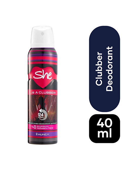 She Clubber Kadın Sprey Deodorant 150 Ml