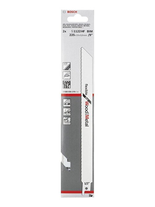 Bosch Flexible Serisi Ahşap Ve Metal için Panter Testere Bıçağı S 1122 HF 2'li