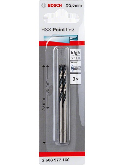 Bosch - HSS-PointeQ Metal Matkap Ucu 3,5 mm 2'li