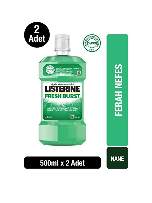 Listerine Fresh Burst Ağız Bakım Suyu 2 x 500 ml