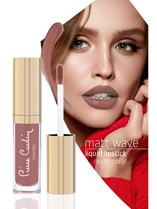 Pierre Cardin Matt Wave Liquid Lipstick – Mat Likit Ruj – Nude Coral