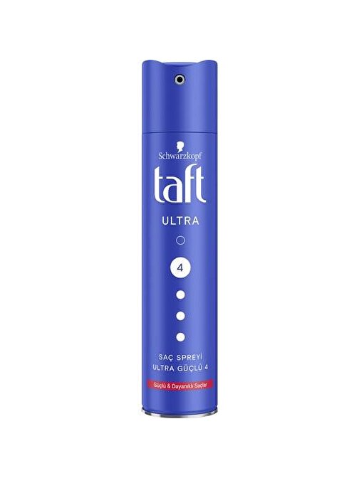 Taft Saç Spreyi No:4 Ultra Güçlü (Mavi Kırmızı)