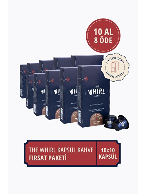 The Whirl Espresso Dark Kapsül Kahve 10 Al 8 Öde Fırsat Paketi