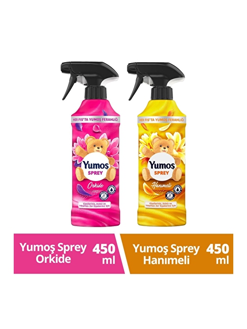 Yumoş Sprey Yıkaması Zor Eşyalar Orkide 450 Ml 1Adet Sprey Yıkaması Zor Hanımeli 450 Ml 1Adet