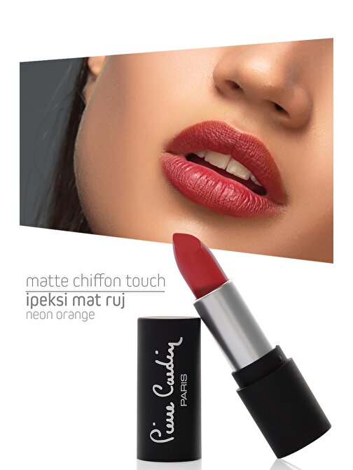 Pierre Cardin Matte Chiffon Touch Lipstick - Neon Orange -187