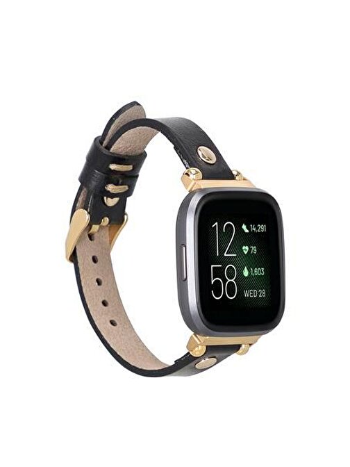 Bouletta Apple Watch 38 - 40 - 41 mm Deri GT RST1 Akıllı Saat Kordonu Siyah