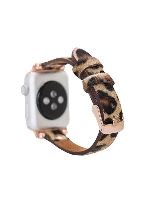 Bouletta Apple Watch Deri Kordon38 - 40 - 41 mm RT LEO1N Akıllı Saat Kordonu