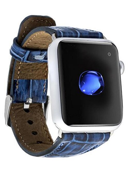 Bouletta Apple Watch 42 - 44 - 45 mm Croco YK07 Akıllı Saat Kordonu