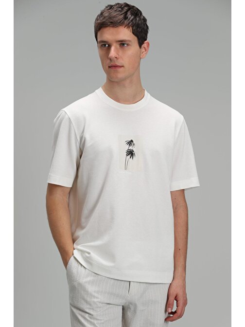 Bart Modern Grafik T- Shirt Beyaz