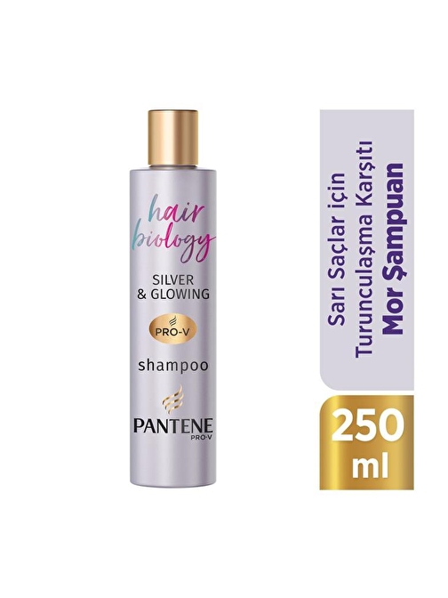 Pantene Hair Biology Turunculaşma Karşıtı Silver - Mor Şampuan Sarı Saçlar İçin 250 ml