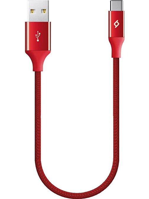 TTEC AlumiCable 2DK26K Type-C Kablosu 30 cm Kırmızı