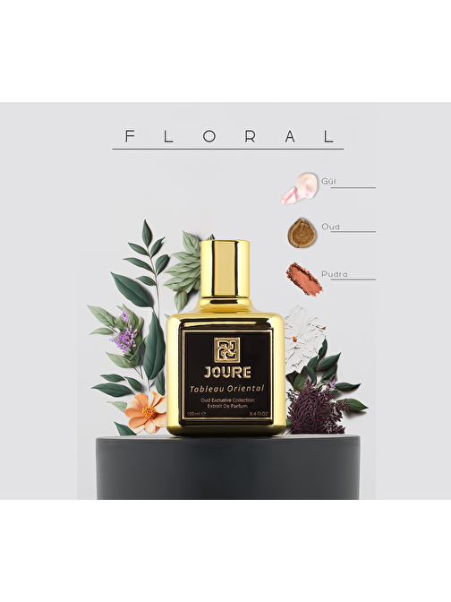Joure Perfume Tableau Oriental - Oud Ve Gül Kokulu Kalıcı Extraıt De Parfum Unisex Parfüm 100 ml