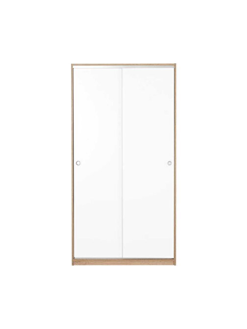 Sürgülü 5 Raflı Gardırop-Sonoma-Mat Beyaz 94x182x52 cm (GxYxD)