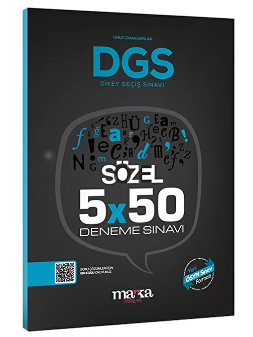 Marka Yayınları Marka DGS Sözel 5x50 Deneme Sınavı Tamamı PDF Çözümlü Açıklanan Yeni Müfredat