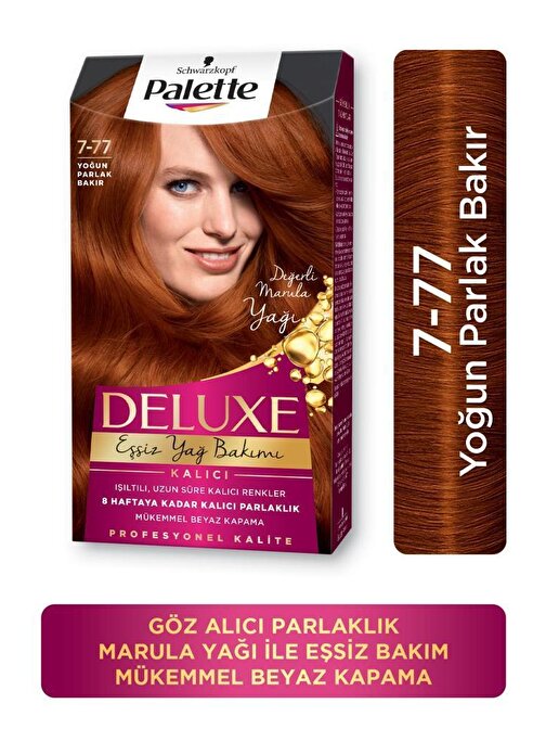 Palette Deluxe Kit Saç Boyası 7-77 Yoğun Parlak Bakır