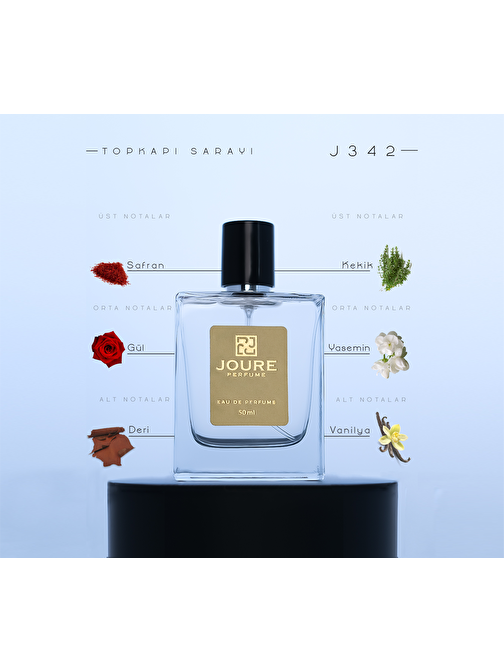 Joure Perfume J342 - Meyveli Odunsu Deri Amber Safran Kokulu EDP Meyvemsi Erkek Parfüm 50 ml