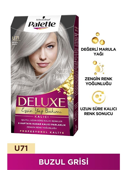 Palette Deluxe Saç Boyası Buzul Gri U71