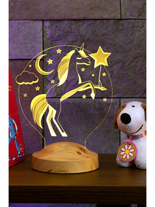 Sevgi Lambası Unicorn Gece Lambası Tek Boynuzlu At Çocuk Odası Hediyesi Led Lamba, Unicorn Doğum Günü Hediyesi