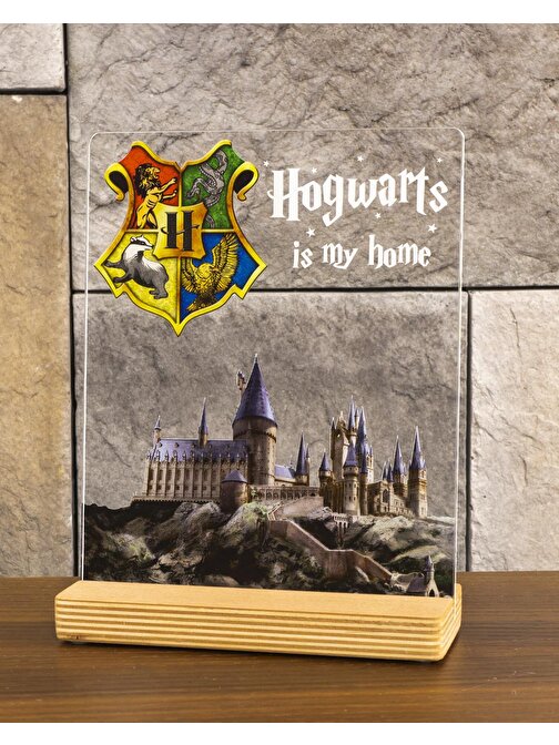 Sevgi Lambası Harry Potter Hogwarts Fotoğraflı Hediyesi Hediye Paketli Şeffaf Çerçeve