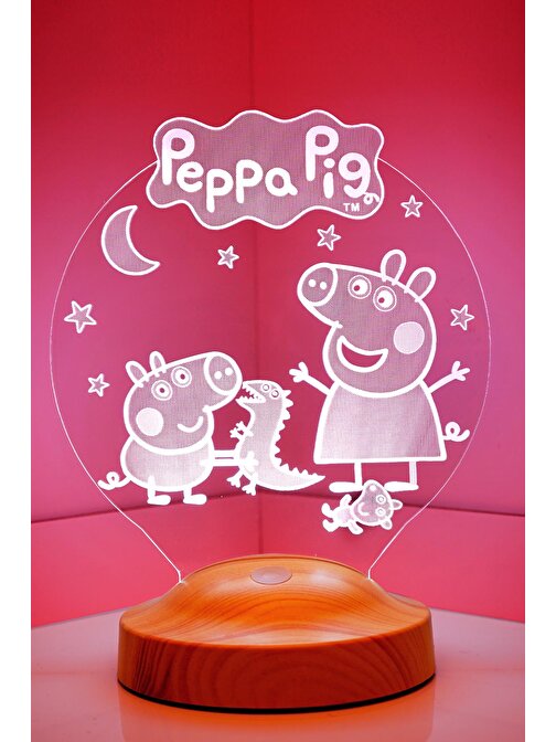 Sevgi Lambası Peppa Pig Happy Birthday, Domuz Peppa Hayranlarına Gece Lambası, Çocuk Hediyesi