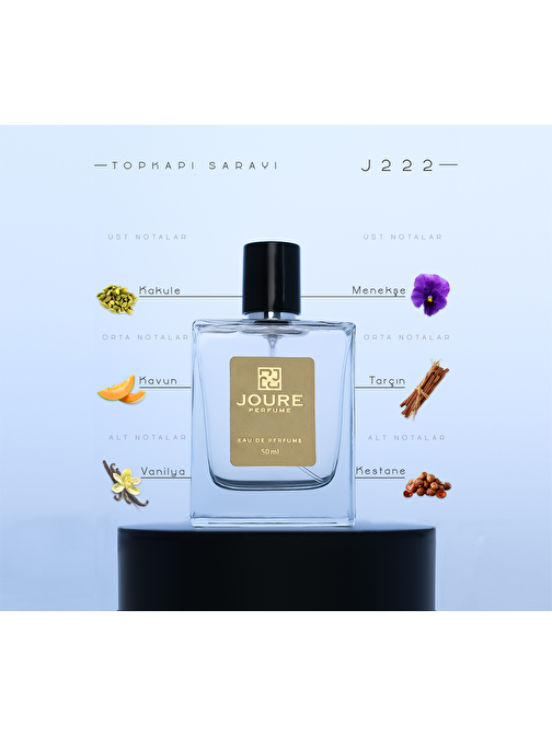 Joure Perfume J222 Afrodizyak Etkili Odunsu Tatlı Vanilya EDP Odunsu Erkek Parfüm 50 ml