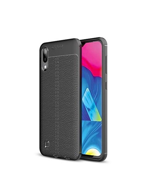 Teleplus Samsung Galaxy M10 Kılıf Deri Dokulu Silikon