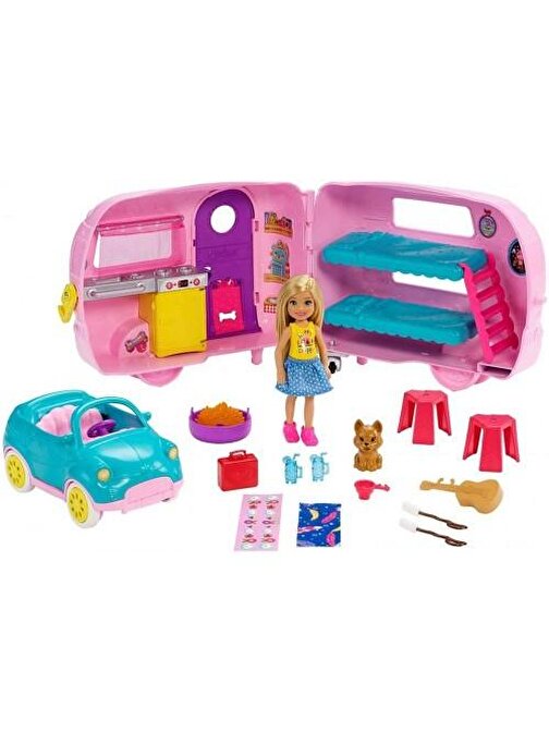 Barbie FXG90 Chelsea'nin Karavanı Oyuncak Bebek