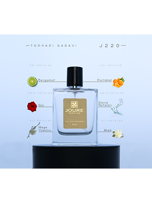 Joure Perfume J220 - Deniz Notaları Limon Bergamot Kokulu EDP Fresh Erkek Parfüm 50 ml