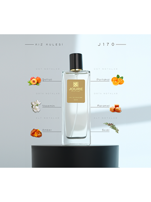 Joure Perfume J170 Beyaz Çiçekler Meyveli Tatlı Karamel Kokulu Kalıcı Edp Kadın Parfüm 50ml