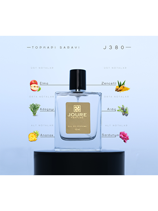 Joure Perfume J380 Amber Taze Baharatlar Odunsu Aromatik Fresh Kokulu EDP Baharatlı Erkek Parfüm 50 ml