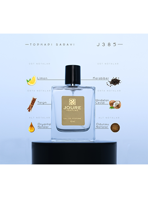 Joure Perfume J385 - Oryantal Baharatlı Odunsu Kokulu Baharatlı Erkek Parfüm 50 ml