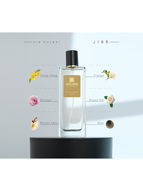 Joure J196 - Pudralı Fresh Çiçeksi Kokulu Kalıcı Edp Kadın Parfüm 50ml