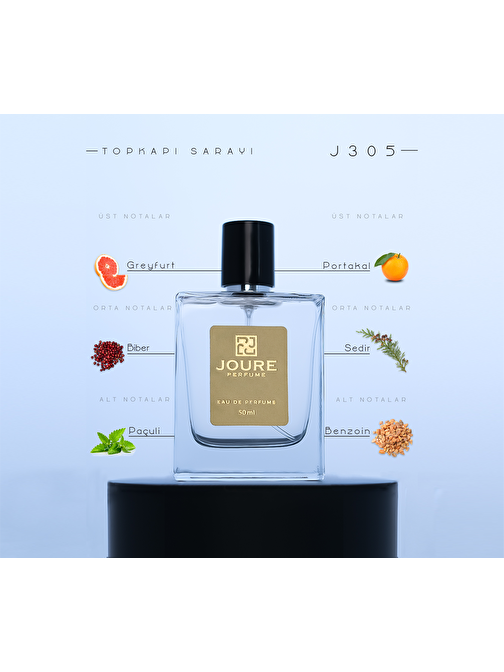 Joure Perfume J305 - Cıtrus Taze Baharatlar Odunsu Kokulu EDP Baharatlı Erkek Parfüm 50 ml