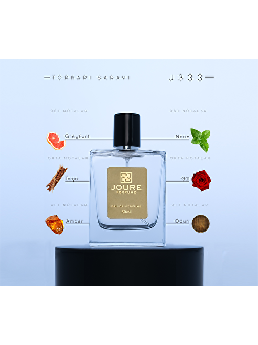 Joure Perfume J333 - Oryantal Baharatlı Odunsu Kokulu Baharatlı Erkek Parfüm 50 ml